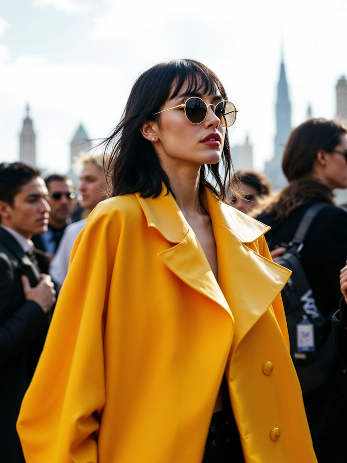 ColorChanger Demo - Woman in Yellow Coat